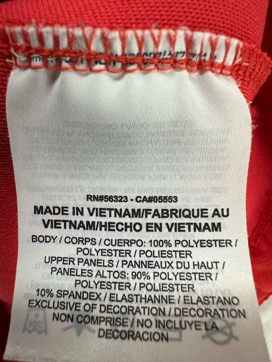 Nike Golf Pullover Mens Large Dri Fit 1/4 Zip Coral Black Blade Collar - Picture 8 of 9